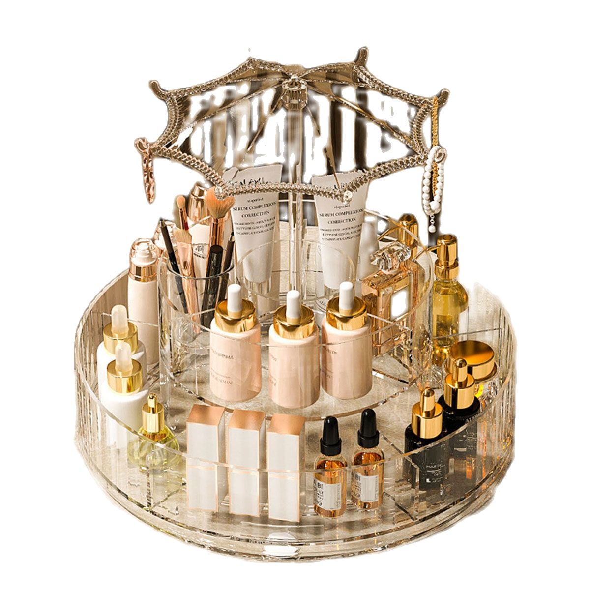 360° Rotating Adjustable Multifunctional Cosmetic Makeup Organizer