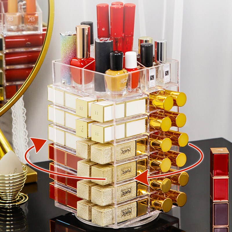 Makeup Organizer (Rotating Lipstick Box)
