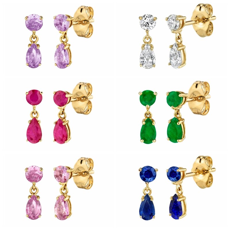 Gold Water Drop Shape Earrings