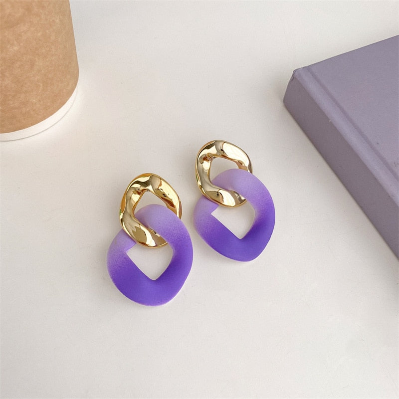 Colorful Acrylic Drop Earrings