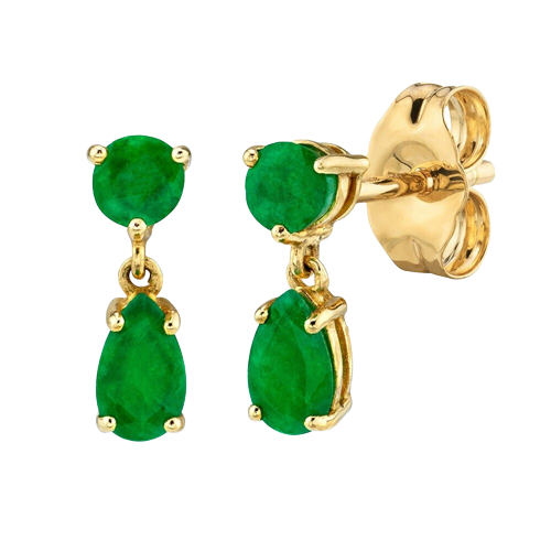 Gold Water Drop Shape Earrings