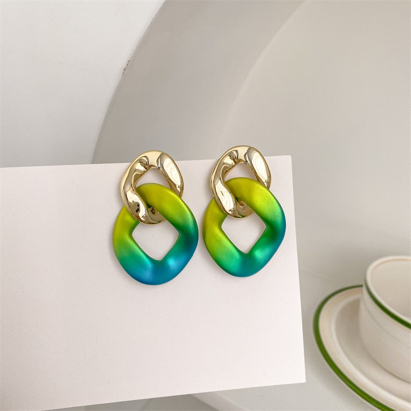 Colorful Acrylic Drop Earrings