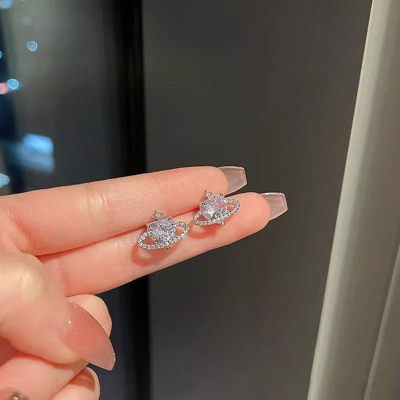 Heart & Planet Earrings