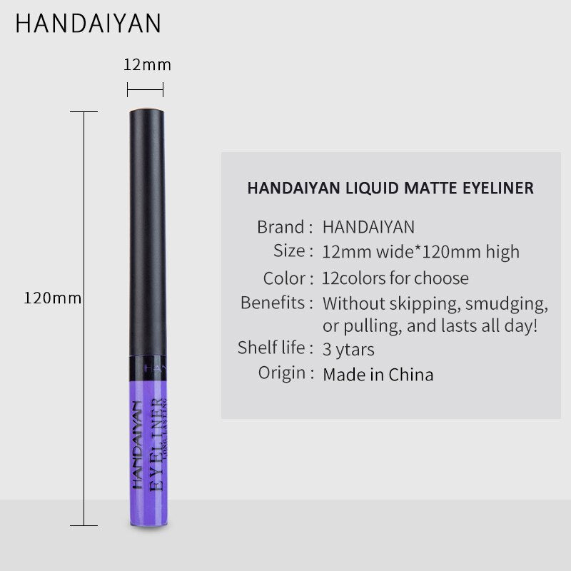 12 Colors Liquid Eyeliner Pencil