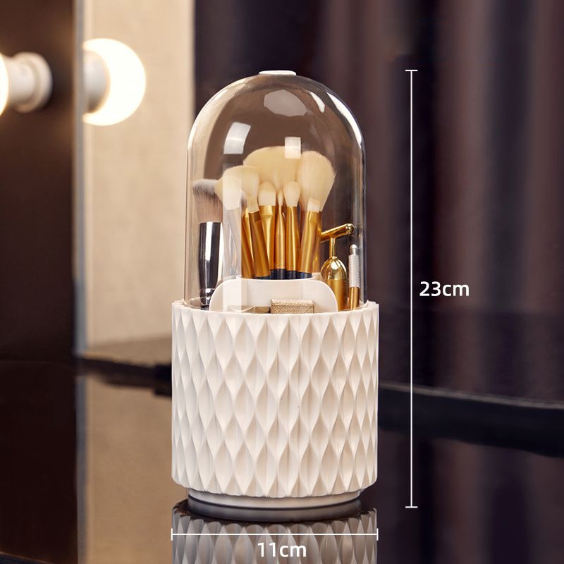 360° Rotating Makeup Brushes Holder
