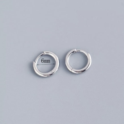 Tiny Stainless Steel Huggie Small Hoop Earrings