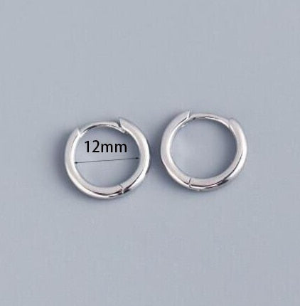 Tiny Stainless Steel Huggie Small Hoop Earrings