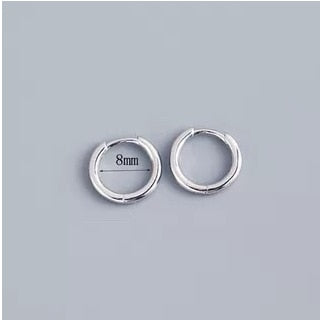 Tiny Stainless Steel Huggie Small Hoop Earrings