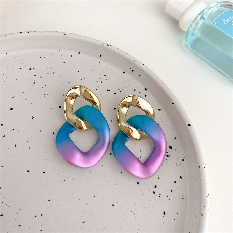 Colorful Acrylic Drop Earrings