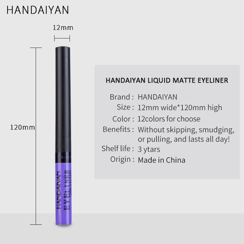 12 Colors Liquid Eyeliner Pencil