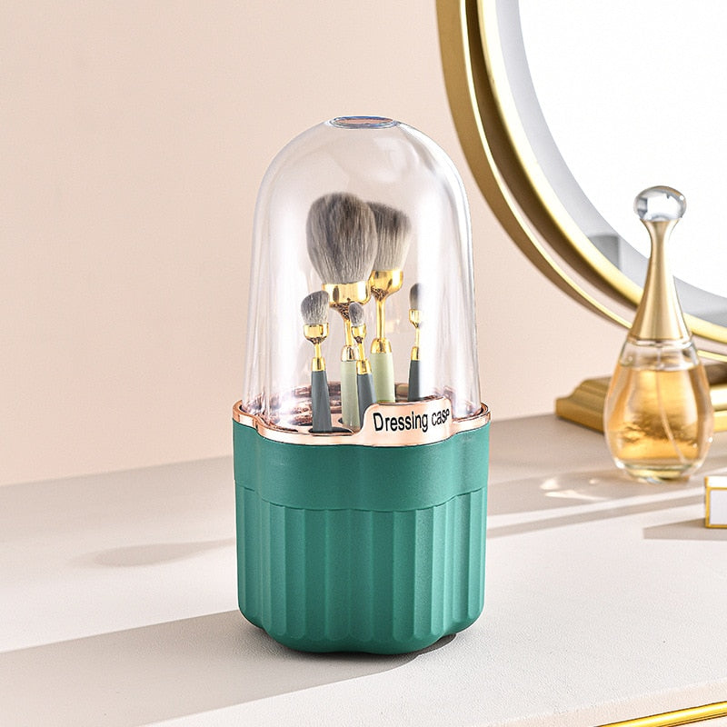 360° Rotating Makeup Brushes Holder