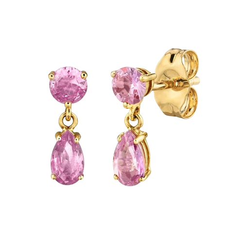 Gold Water Drop Shape Earrings