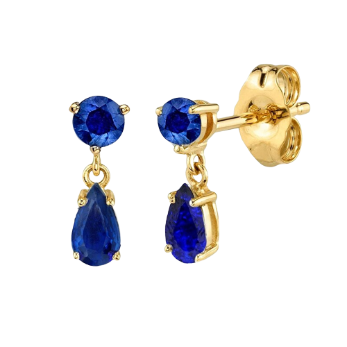 Gold Water Drop Shape Earrings