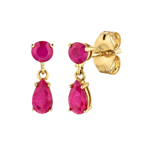 Gold Water Drop Shape Earrings