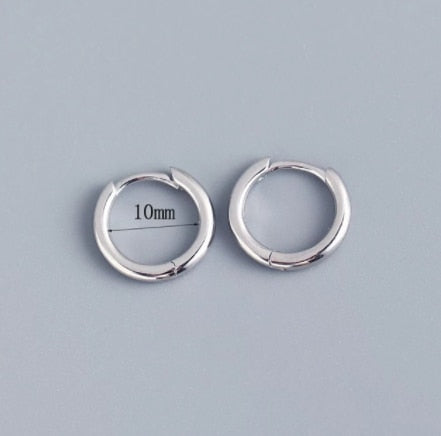 Tiny Stainless Steel Huggie Small Hoop Earrings
