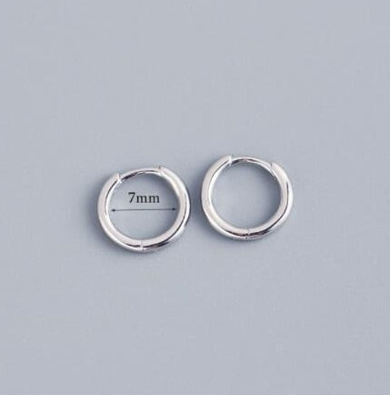 Tiny Stainless Steel Huggie Small Hoop Earrings