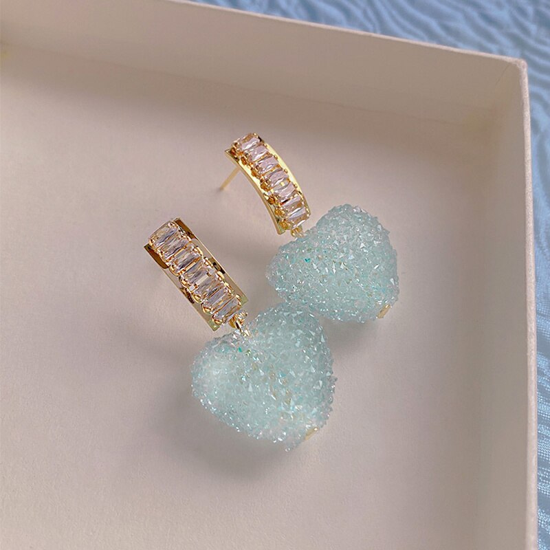 Dangle Zirconia Earrings