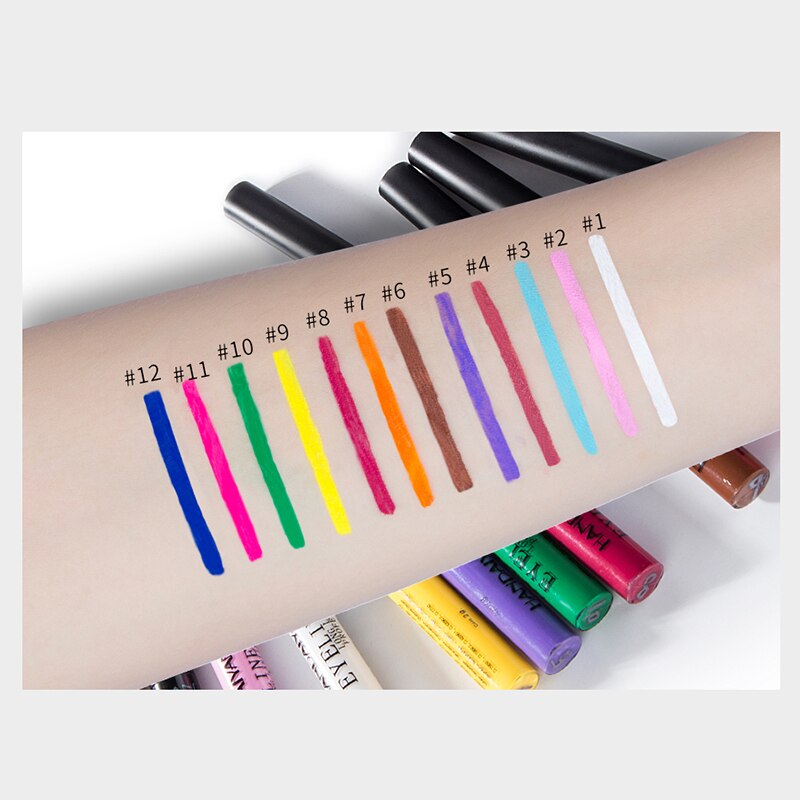 12 Colors Liquid Eyeliner Pencil