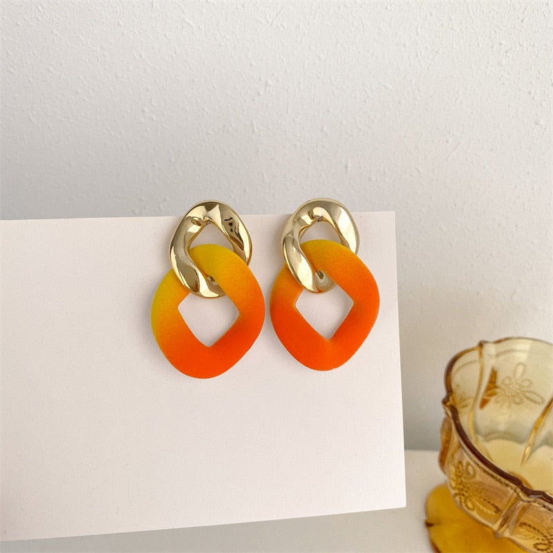 Colorful Acrylic Drop Earrings
