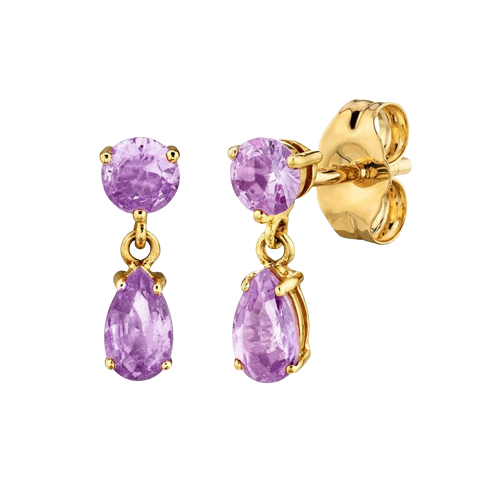 Gold Water Drop Shape Earrings