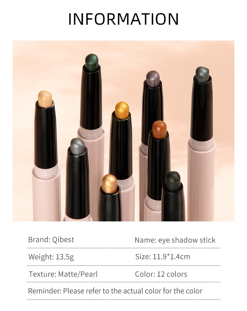 12 Colors Eyeshadow Eyeliner Pencil