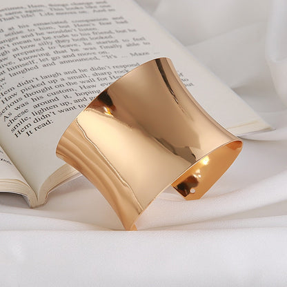 Boho Wide Line Cuff Open Bracelet