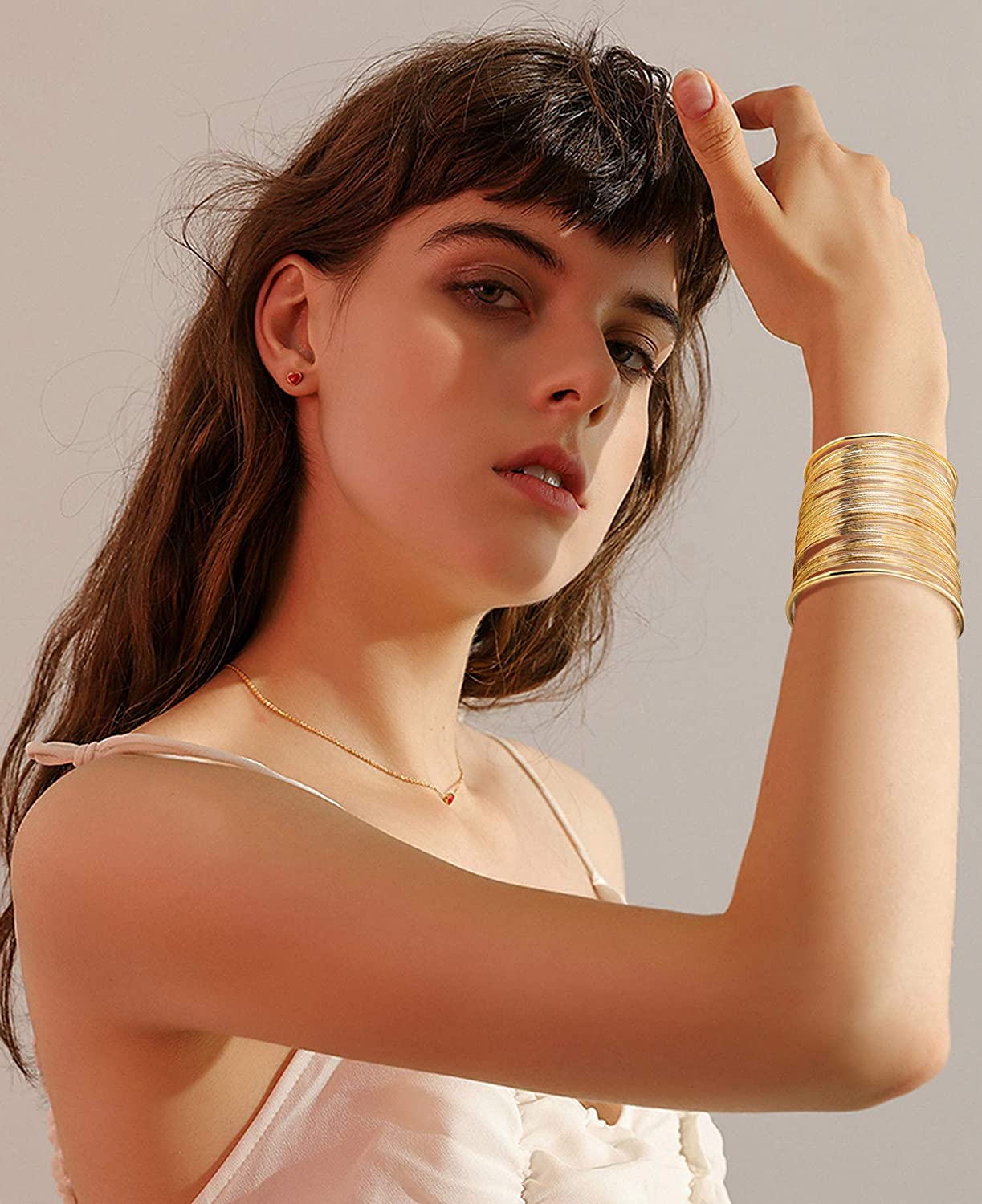 Boho Wide Line Cuff Open Bracelet