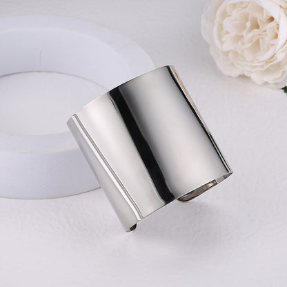Boho Wide Line Cuff Open Bracelet