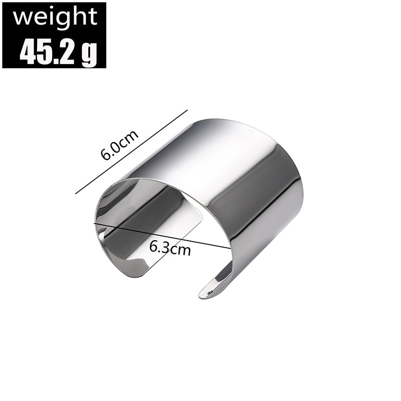 Boho Wide Line Cuff Open Bracelet