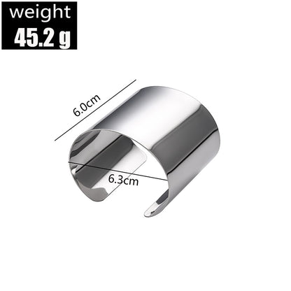 Boho Wide Line Cuff Open Bracelet