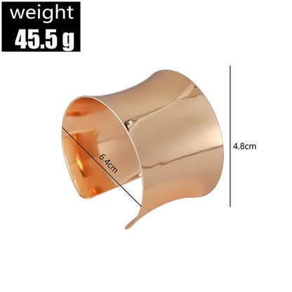 Boho Wide Line Cuff Open Bracelet