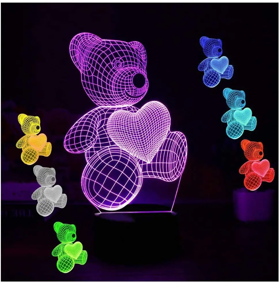 Teddy Bear Night Light (16 Colours)