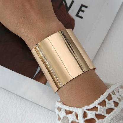 Boho Wide Line Cuff Open Bracelet