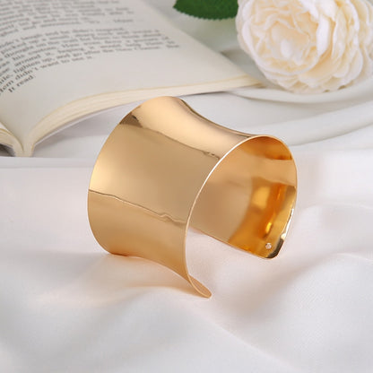 Boho Wide Line Cuff Open Bracelet