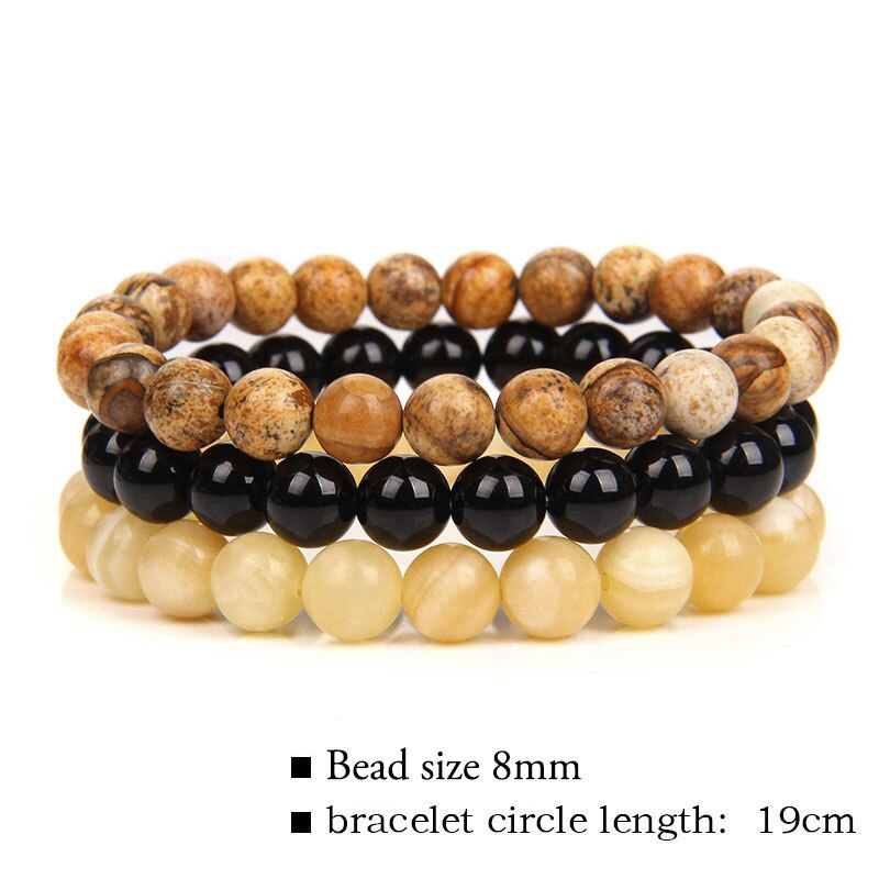 Natural Stone Bracelet (3pc Set)