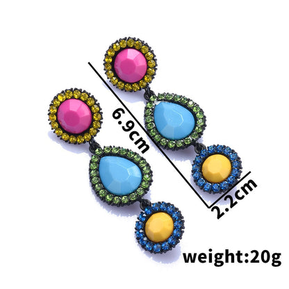 Colorful Heart Shape / Drop Earrings