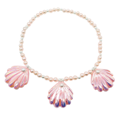 Barbie Costume Pink Shell Earrings & Necklace Set