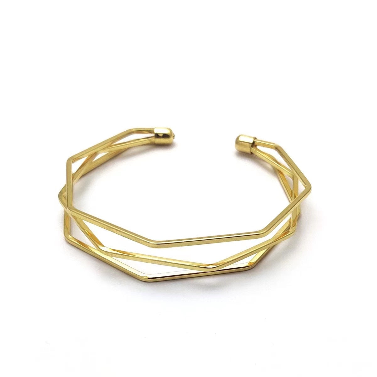 Boho Wide Line Cuff Open Bracelet