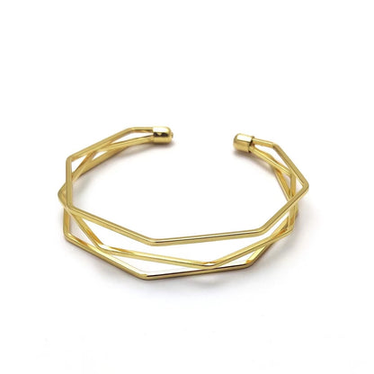 Boho Wide Line Cuff Open Bracelet