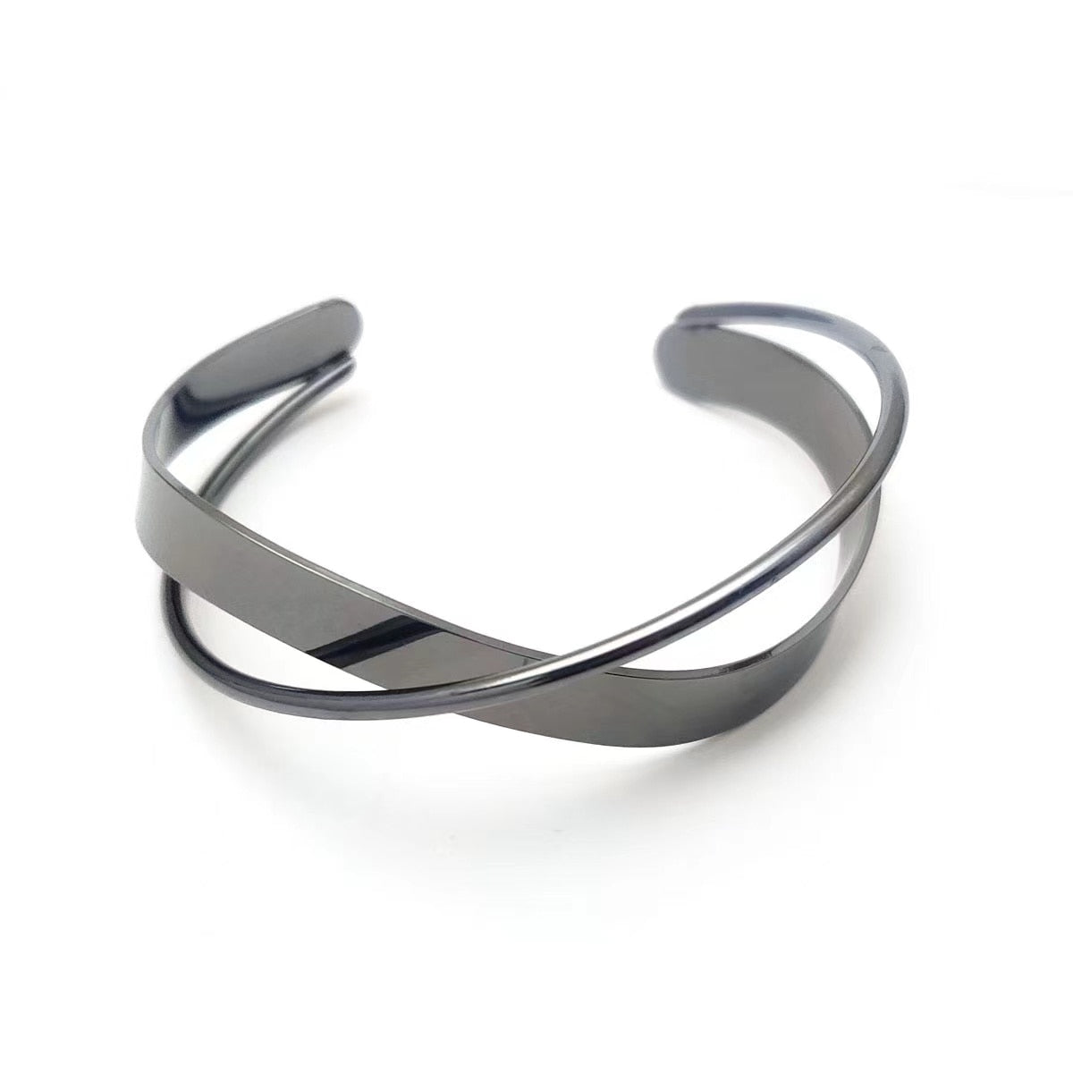 Boho Wide Line Cuff Open Bracelet