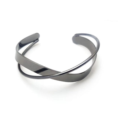 Boho Wide Line Cuff Open Bracelet