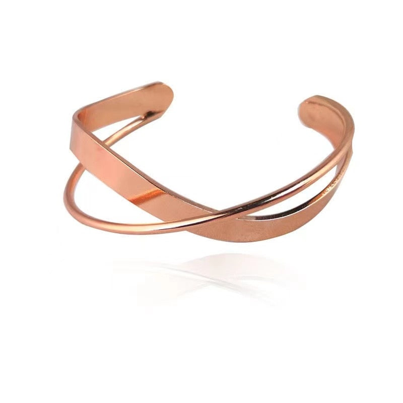 Boho Wide Line Cuff Open Bracelet