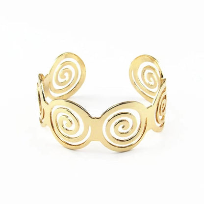 Boho Wide Line Cuff Open Bracelet