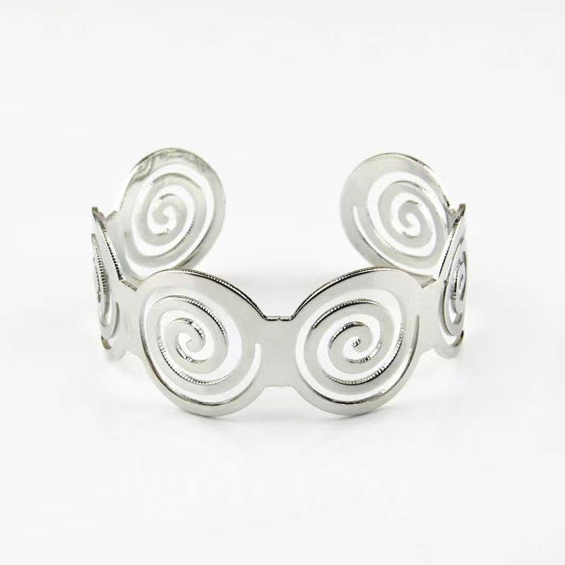 Boho Wide Line Cuff Open Bracelet