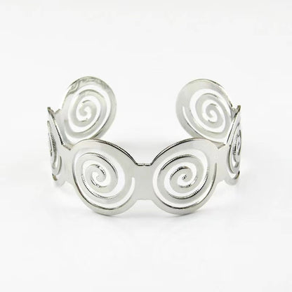 Boho Wide Line Cuff Open Bracelet