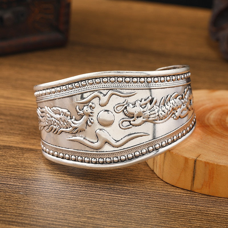 Boho Wide Line Cuff Open Bracelet