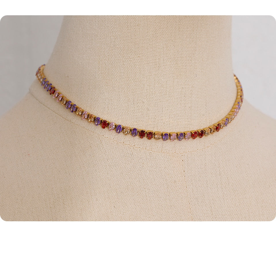 Luxury Cubic Zirconia Necklace / Bracelet