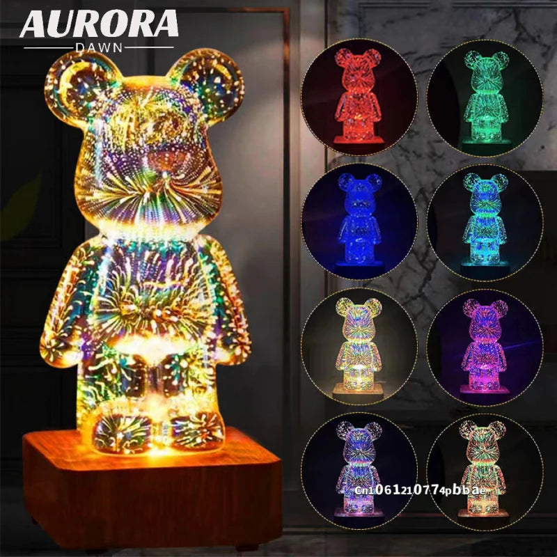 Teddy Bear Fireworks Light (USB Plug)