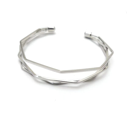 Boho Wide Line Cuff Open Bracelet