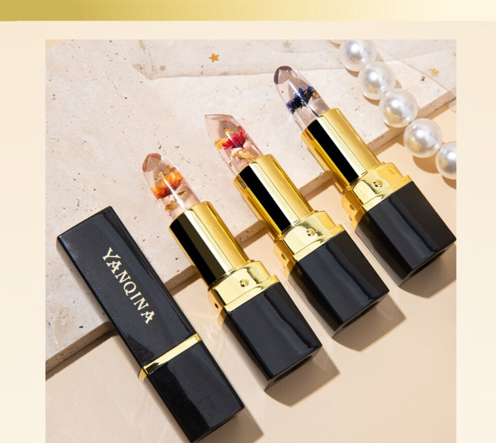 Waterproof Crystal Jelly Flower Lipstick (Temperature Color Changing)
